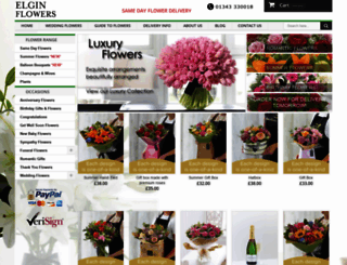elginflowers.co.uk screenshot