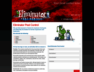eliminatorpestcontrol.com.au screenshot