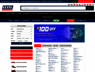 eliteautoauctions.com screenshot