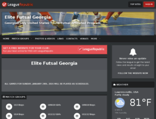 elitefutsal.leaguerepublic.com screenshot