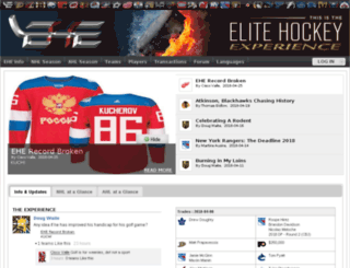 elitehockeysim.com screenshot
