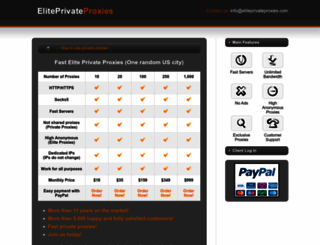 eliteprivateproxies.com screenshot