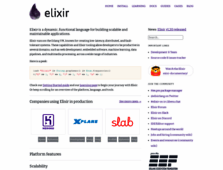 elixir-lang.org screenshot