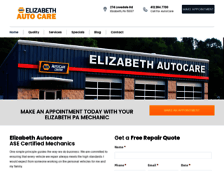 elizabethautocare.com screenshot