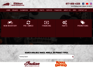 elkhartindianmotorcycle.com screenshot