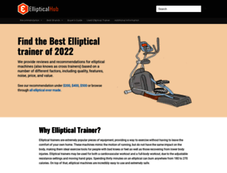 ellipticalhub.com screenshot
