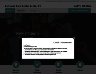 elmwoodparkdentalcenter.com screenshot