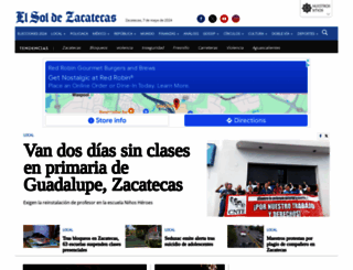 elsoldezacatecas.com.mx screenshot