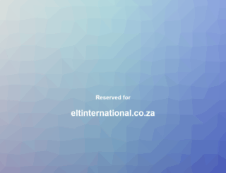 eltinternational.co.za screenshot