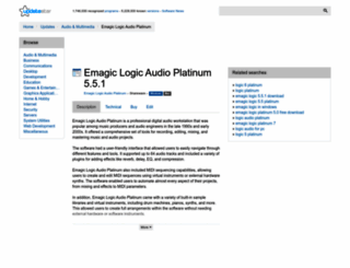 emagic-logic-audio-platinum.updatestar.com screenshot