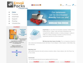 email-packs.com screenshot