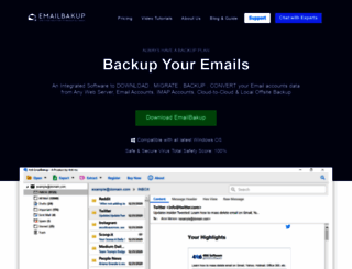 emailbakup.com screenshot