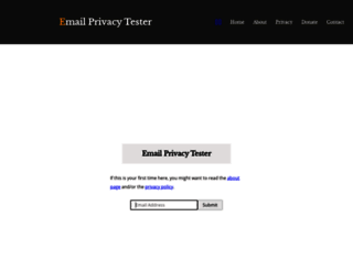 emailprivacytester.com screenshot