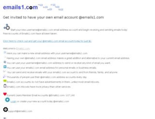emails1.com screenshot