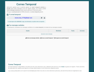 emailtemporal.org screenshot