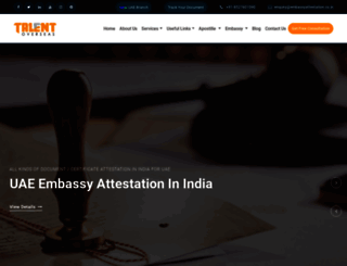 embassyattestation.co.in screenshot