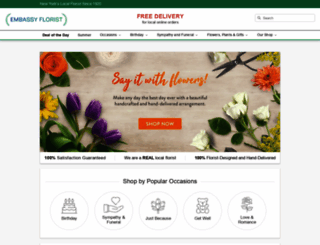 embassyflowers.com screenshot