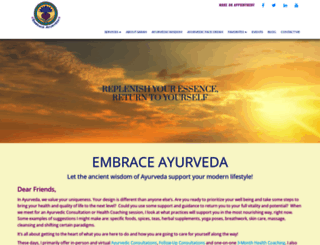 embrace-ayurveda.com screenshot