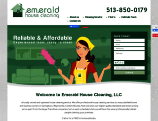 emeraldhousecleaning.com screenshot
