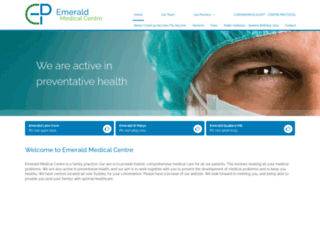 emeraldmedicalcentre.com.au screenshot