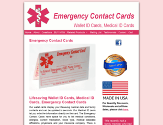emergency-contact-cards.com screenshot