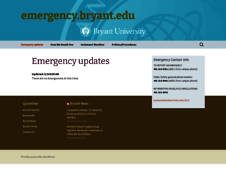 emergency.bryant.edu screenshot