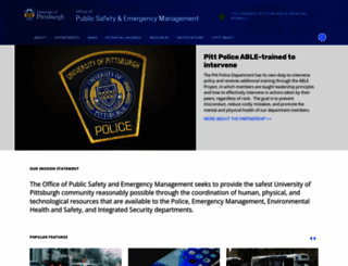 emergency.pitt.edu screenshot