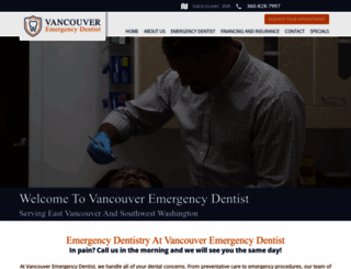emergencydentistvancouverwa.com screenshot