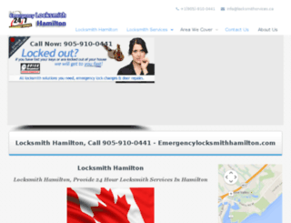 emergencylocksmithhamilton.com screenshot
