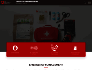 emergencymanagement.utah.edu screenshot