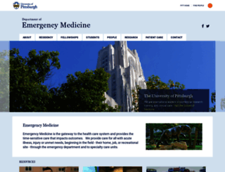 emergencymedicine.health.pitt.edu screenshot