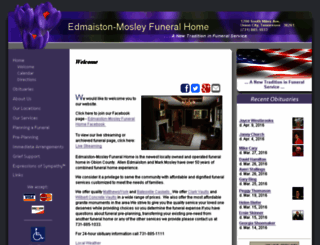 emfuneralhome.com screenshot