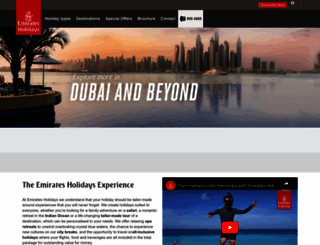 emiratesholidays.com screenshot