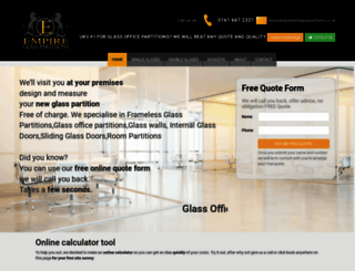 empireglasspartitions.co.uk screenshot
