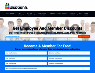 employeeandmemberdiscounts.com screenshot