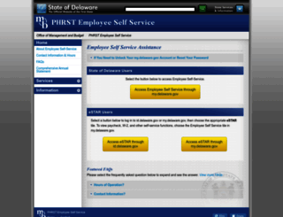 employeeselfservice.omb.delaware.gov screenshot