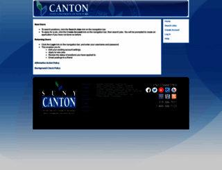 employment.canton.edu screenshot