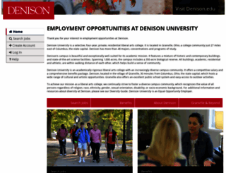 employment.denison.edu screenshot