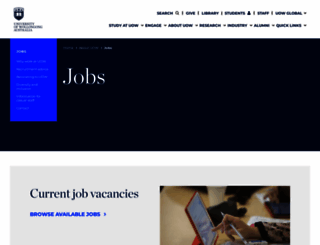 employment.uow.edu.au screenshot