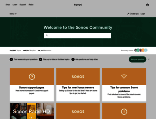en.community.sonos.com screenshot