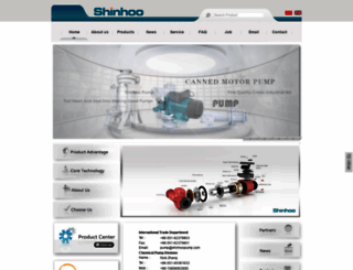 en.shinhoopump.com screenshot