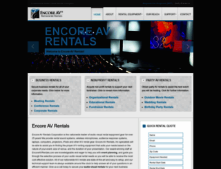 encoreavrentals.com screenshot