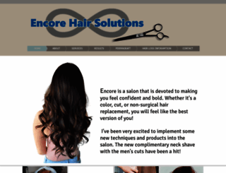 encorehairsolutions.com screenshot