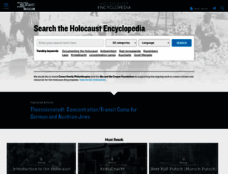 encyclopedia.ushmm.org screenshot
