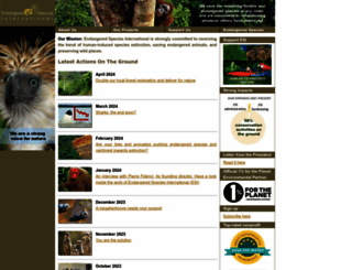 endangeredspeciesinternational.org screenshot