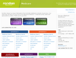 endeavor.noridianmedicare.com screenshot