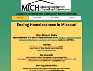 endhomelessnessmo.org screenshot