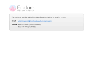 endurebeautysystem.com screenshot