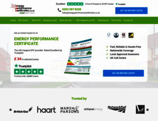 energyperformancecertificates.co.uk screenshot