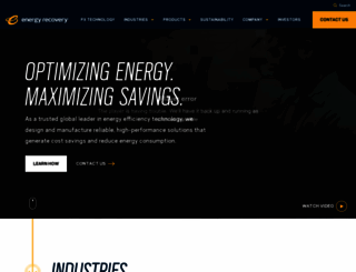 energyrecovery.com screenshot